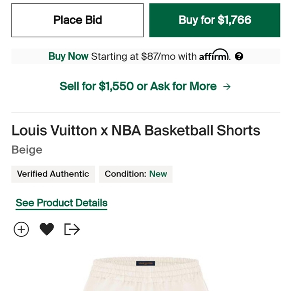 Luis Vuitton NBA BBall Shorts - Picture 5 of 6